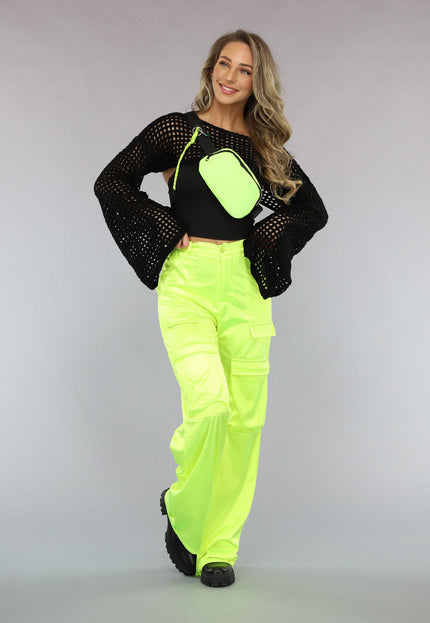 NEW1402 Neon Groene Fanny Pack met Karabijnhaak