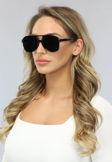 NEW1402 Zwarte Retro Pilotenbril