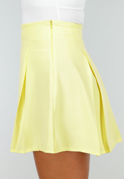 NEW140525 Butter Yellow Two Piece met Taillerende Blazer