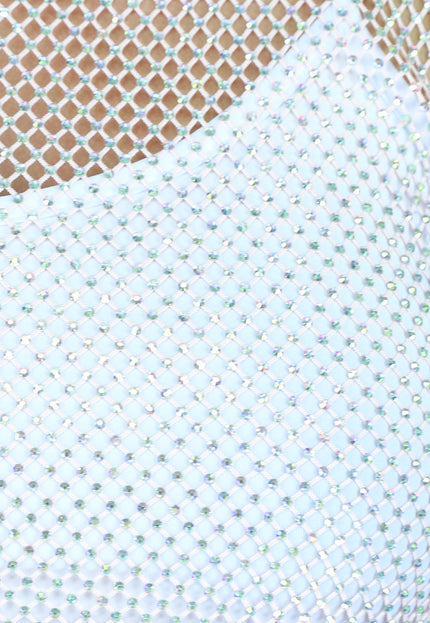NEW1406 Lichtroze Fishnet Glitter Tank Top