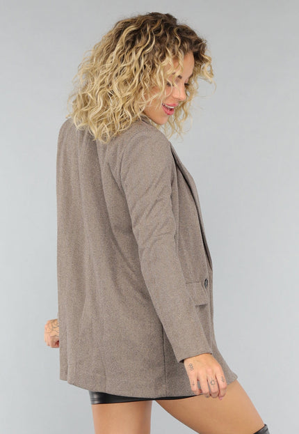 OP=OP.42.NL Camel Blazer met Schoudervulling