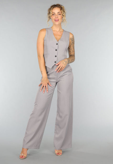 NEW1408 Grijze Matching Set met Pantalon