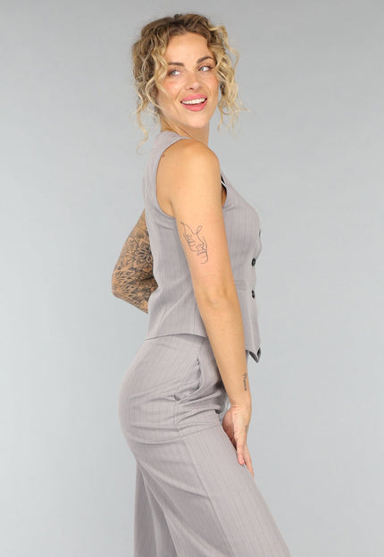 NEW1408 Grijze Matching Set met Pantalon