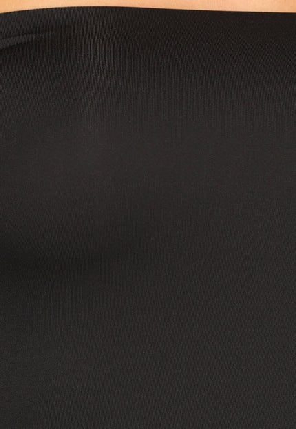 NEW1408 Zwarte Basic Longsleeve Off Shoulder Top