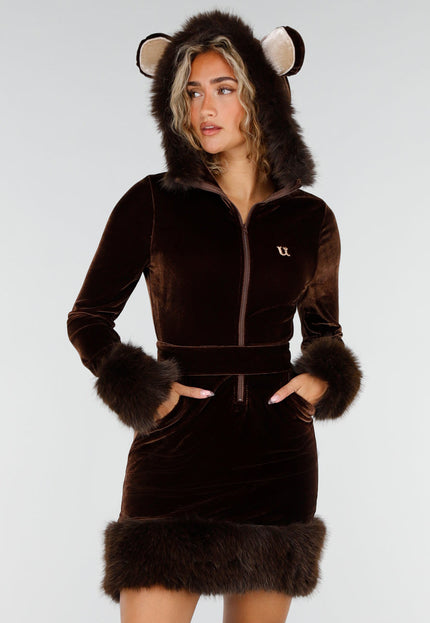NEW141026 Bruin Beertje Kostuum met Beenwarmers