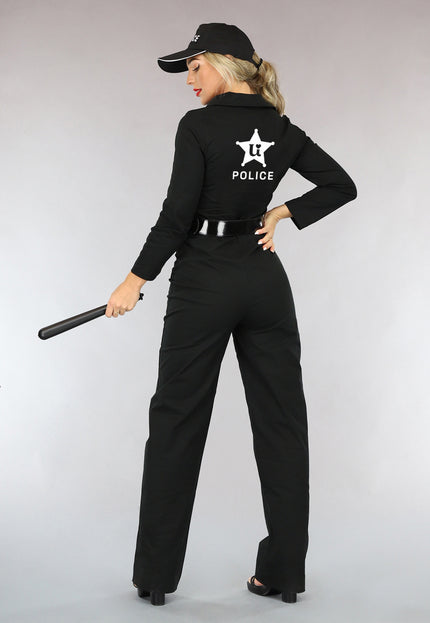 NEW141026 Deluxe Politiejumpsuit Kostuum