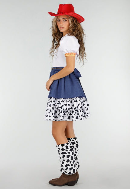 NEW141026 Jessie Cowgirl Kostuum met Hoed en Beenwarmers