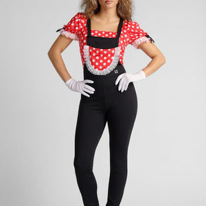 NEW141026 Minnie Mouse Kostuum met Oortjes en Strikjes