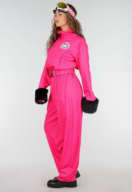 NEW141026 Roze Après Ski Kostuum met Skibril
