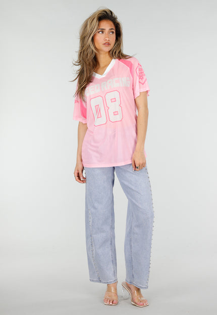 NEW150426 Blauwe Denim Barrel Jeans met Studs