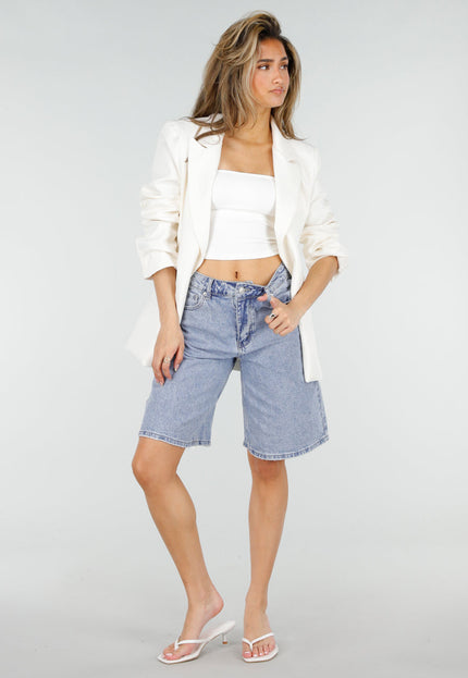 OP=OP.22.NL Lichtblauwe Denim Bermuda Shorts