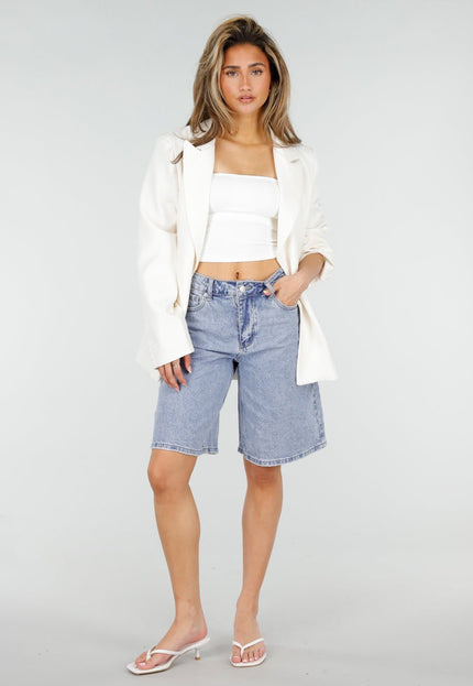 OP=OP.22.NL Lichtblauwe Denim Bermuda Shorts