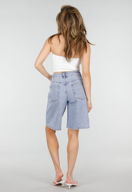 OP=OP.22.NL Lichtblauwe Denim Bermuda Shorts