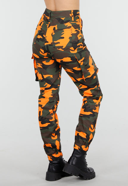 NEW150426 Oranje Camouflage Cargo Broek