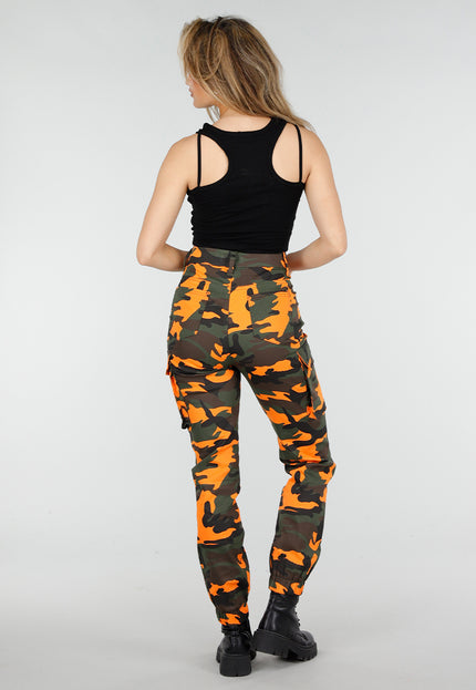 NEW150426 Oranje Camouflage Cargo Broek