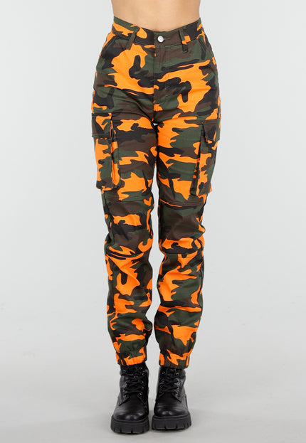 NEW150426 Oranje Camouflage Cargo Broek