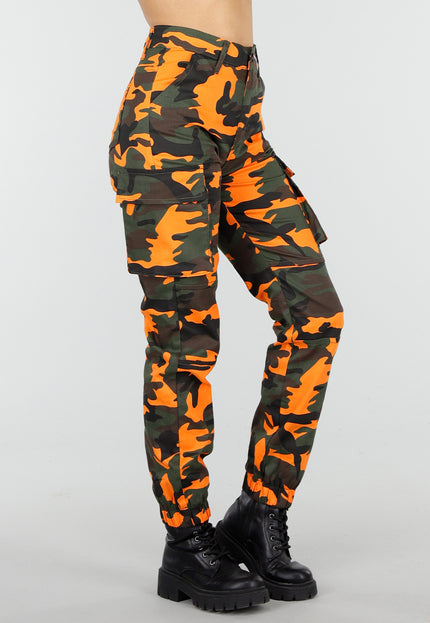 NEW150426 Oranje Camouflage Cargo Broek