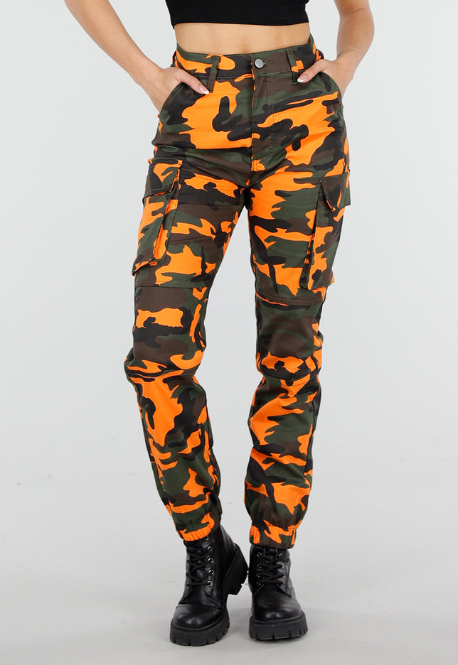 NEW150426 Oranje Camouflage Cargo Broek