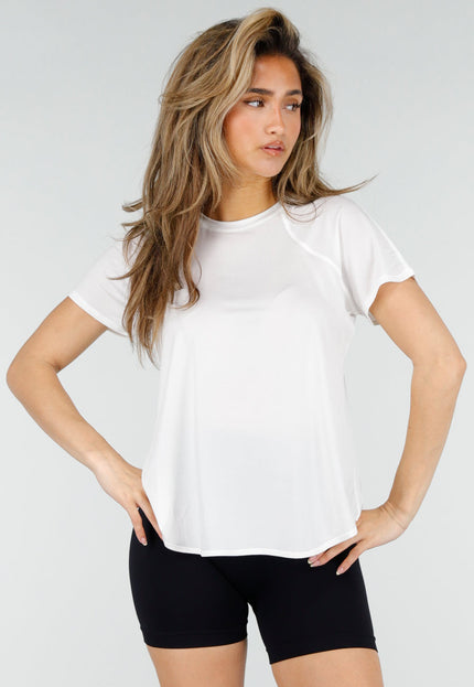 NEW150426 Wit Sport T-Shirt met Korte Mouwen