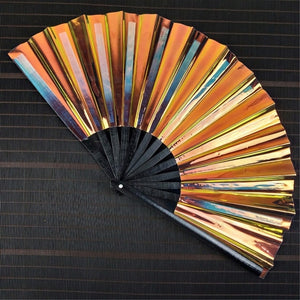 NEW1506 XXL Party Waaier Metallic Zwart