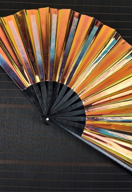 NEW1506 XXL Party Waaier Metallic Zwart