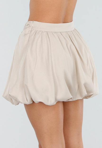 NEW150726 Beige Ballon Skort