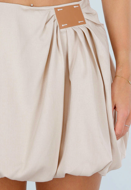 NEW150726 Beige Ballon Skort