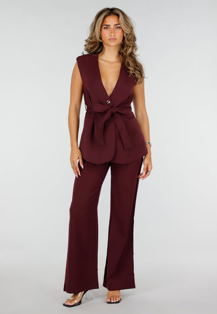 NEW150726 Bordeaux Wide Leg Broek