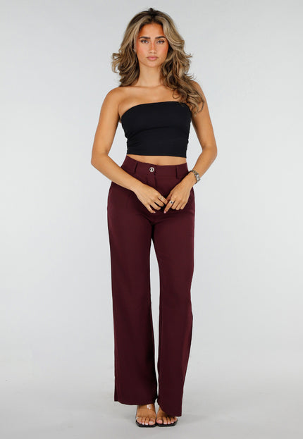 NEW150726 Bordeaux Wide Leg Broek