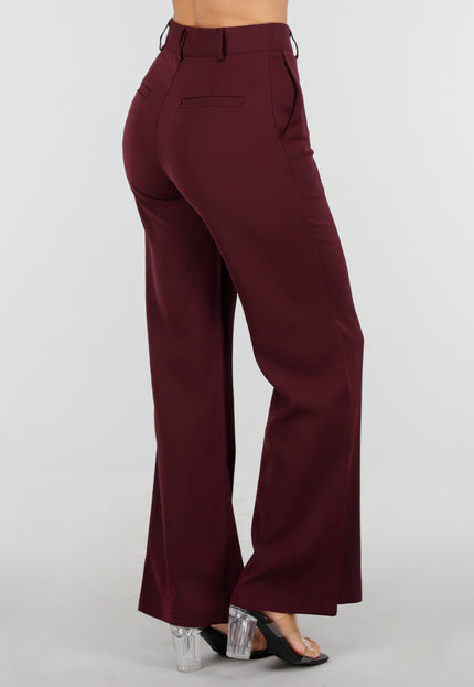 NEW150726 Bordeaux Wide Leg Broek