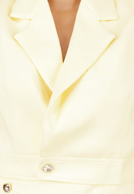 NEW150726 Gele Gilet Top