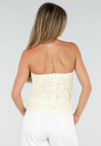 NEW150726 Gele Kanten Bandeau Top