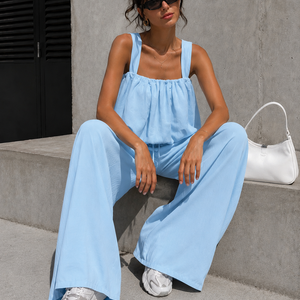 NEW150726 Lichtblauwe Stretch Two Piece Set