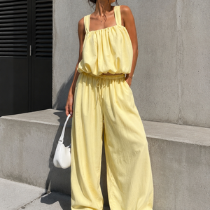NEW150726 Lichtgele Stretch Two Piece Set