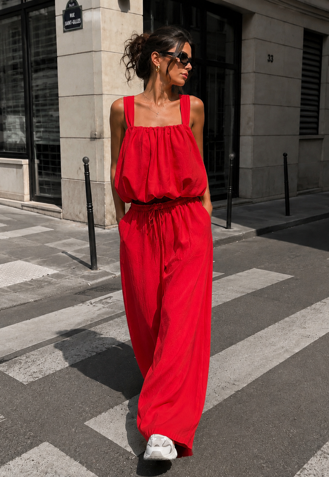 NEW150726 Rode Stretch Two Piece Set