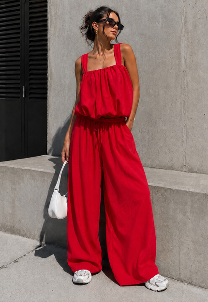NEW150726 Rode Stretch Two Piece Set