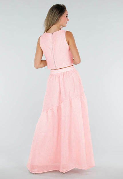 NEW150726 Roze Bloemen Crop Top