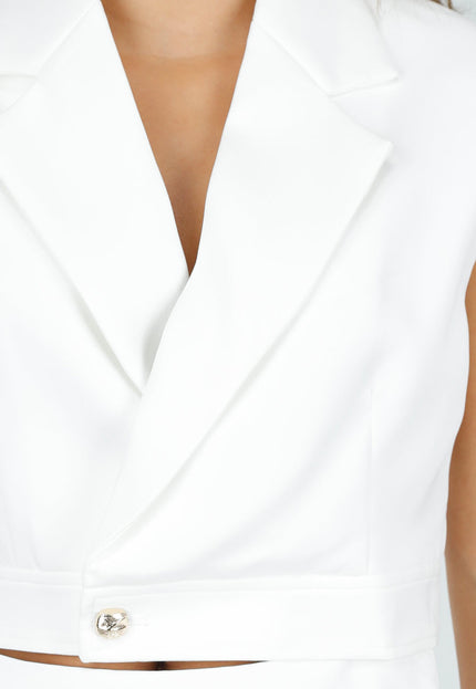 NEW150726 Witte Gilet Top