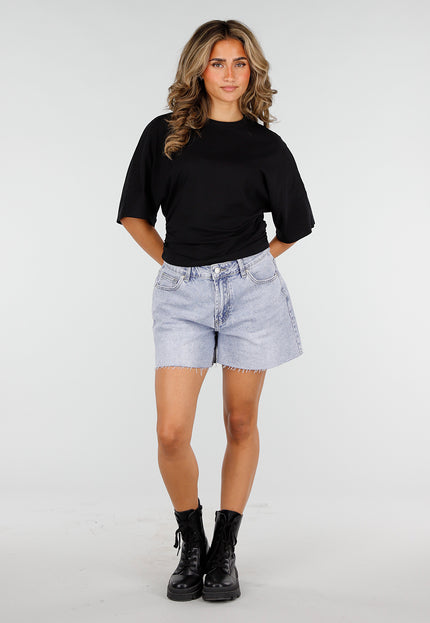 NEW150726 Zwart Oversized T-shirt Taille Scrunch