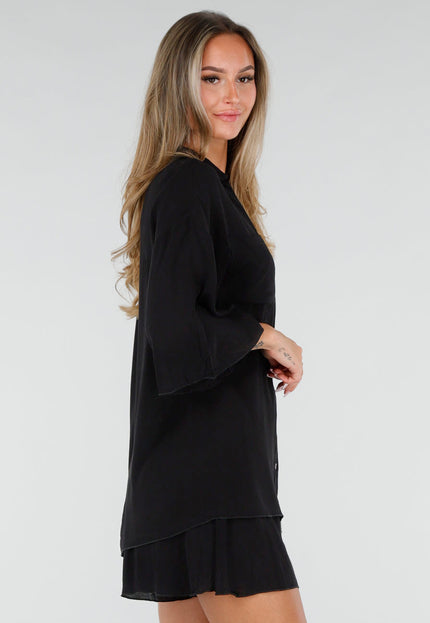 NEW150726 Zwarte Blouse en Short Set