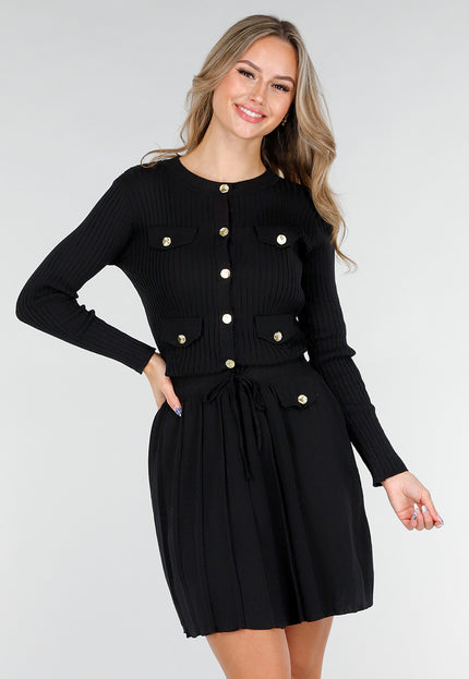 NEW151025 Zwarte Matchende Set met Stretch Rok