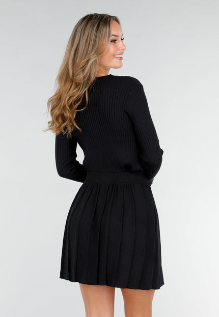 NEW151025 Zwarte Matchende Set met Stretch Rok