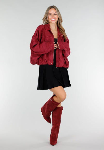 NEW151025 Bordeaux Suèdelook Jasje