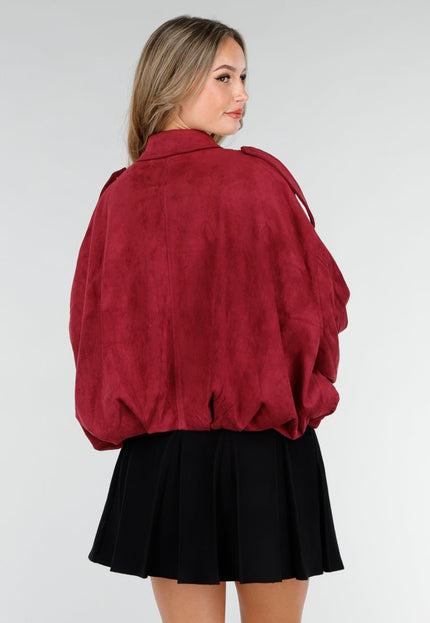 NEW151025 Bordeaux Suèdelook Jasje