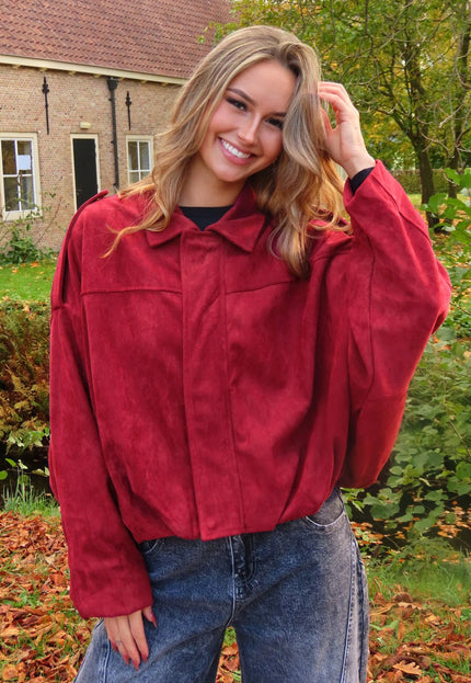 NEW151025 Bordeaux Suèdelook Jasje