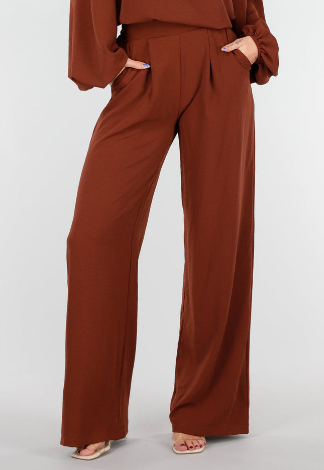 NEW151025 Rood Bruine Linnenlook Broek