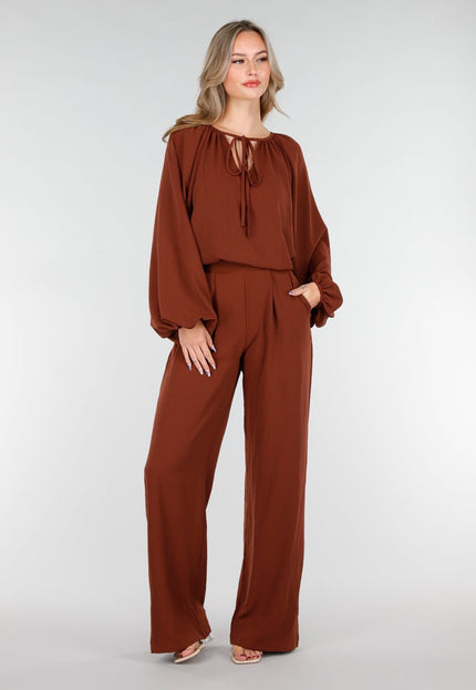 NEW151025 Rood Bruine Linnenlook Broek