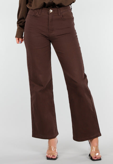 NEW151025 High Waist Jeans Bruin