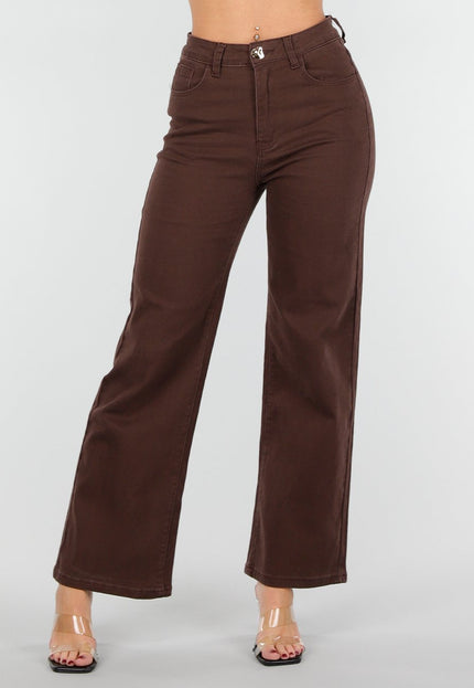 NEW151025 High Waist Jeans Bruin