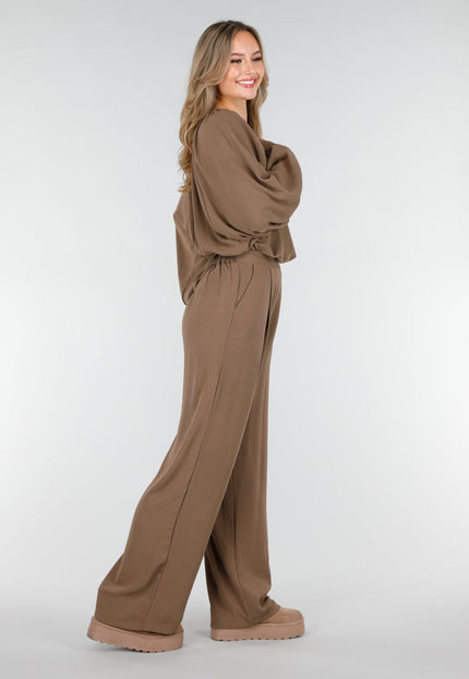 NEW151025 Linnenlook Broek Bruin